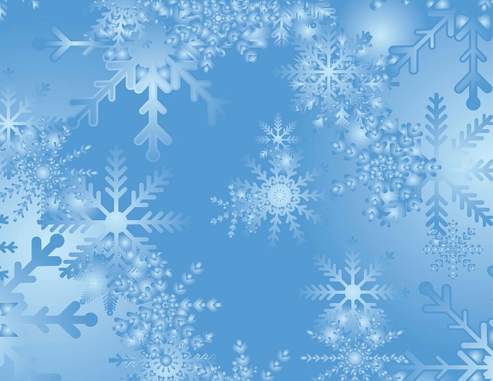 blue snowflakes