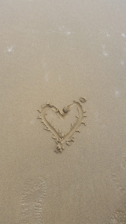 Beach Bibione heart