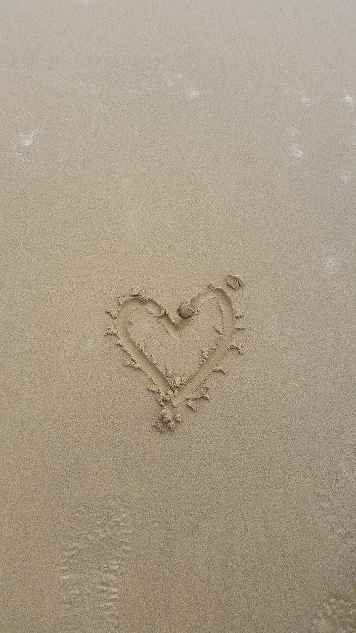 Beach Bibione heart