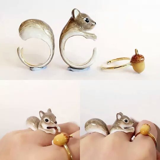 squirrel ring for modern girls