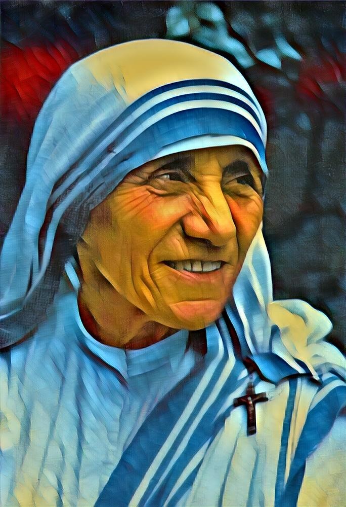 Mother Teresa:Peace begins with a smile ^▽^