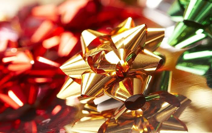 gold  flower ribbons