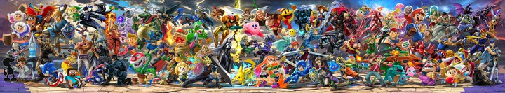 Super Smash Bros Ultimate Scrolling Banner (Sora included)