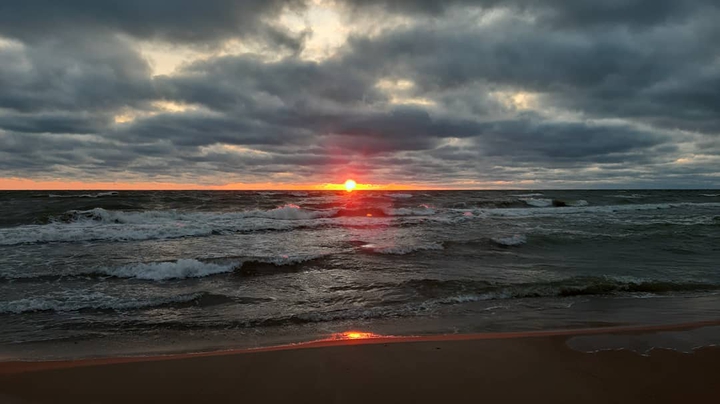 Baltic sea sunset