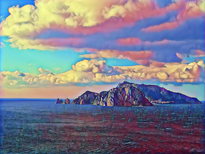 Capri cartoon view