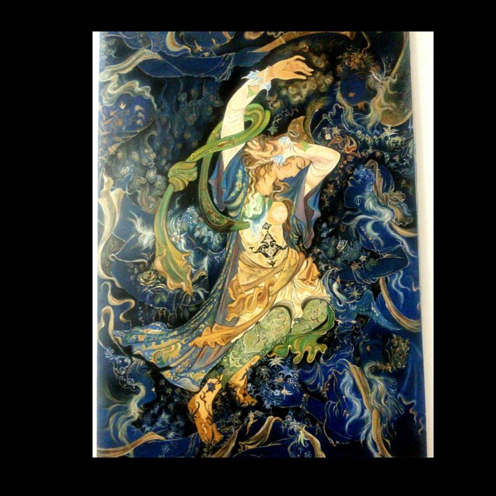 Aisa,oil painting,miniature