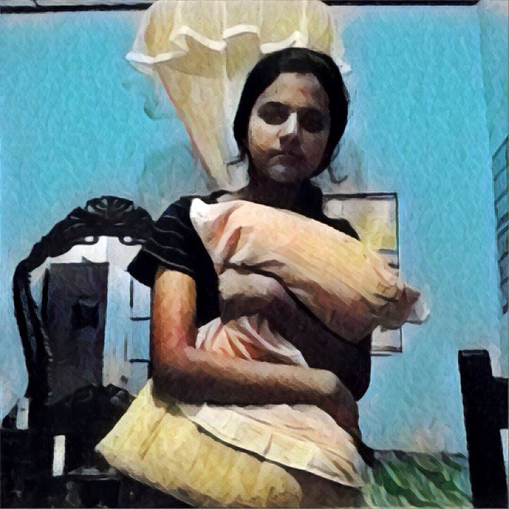 Girl in sad mood