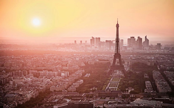 Paris at Sunset Skyline