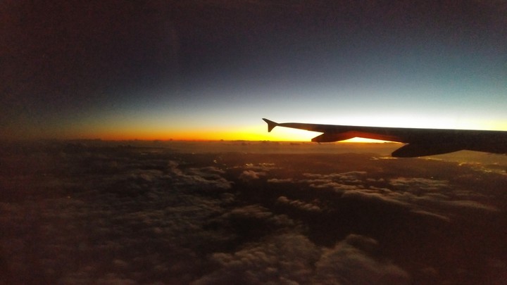 plane sunset