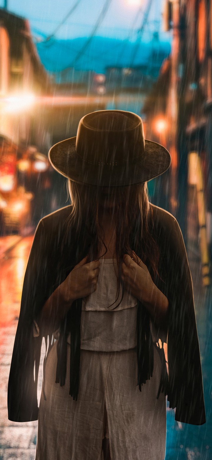 under the rain
