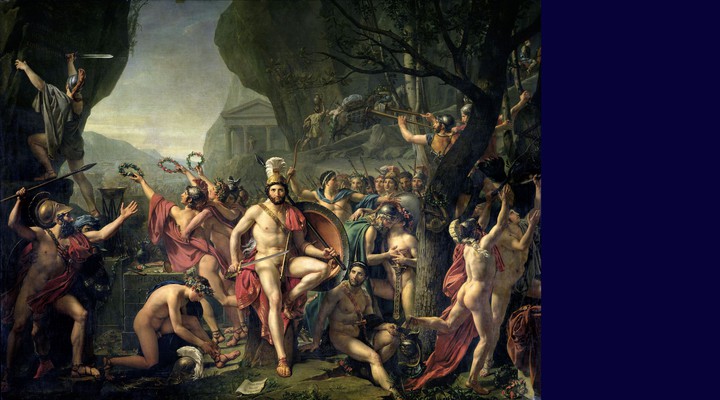 king Leonidas at the battle of thermopyle