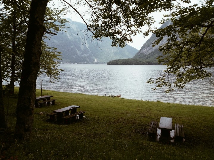 By the river
