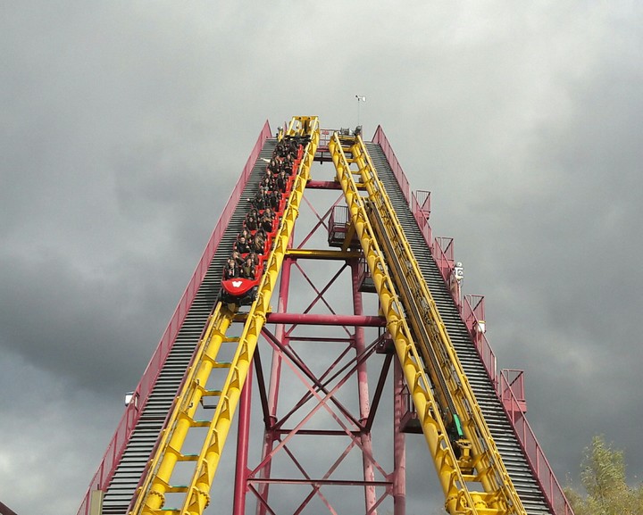 Rollercoaster in Walibi Belgium