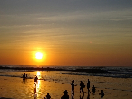 Sunset at Bali beach