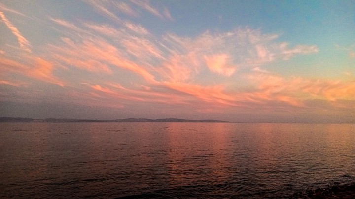rose sunset on red sea