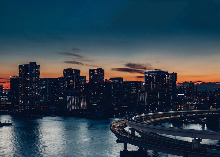 beautiful city and bridge
