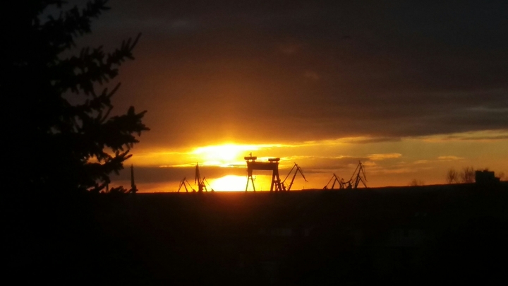 sunset, Poland.