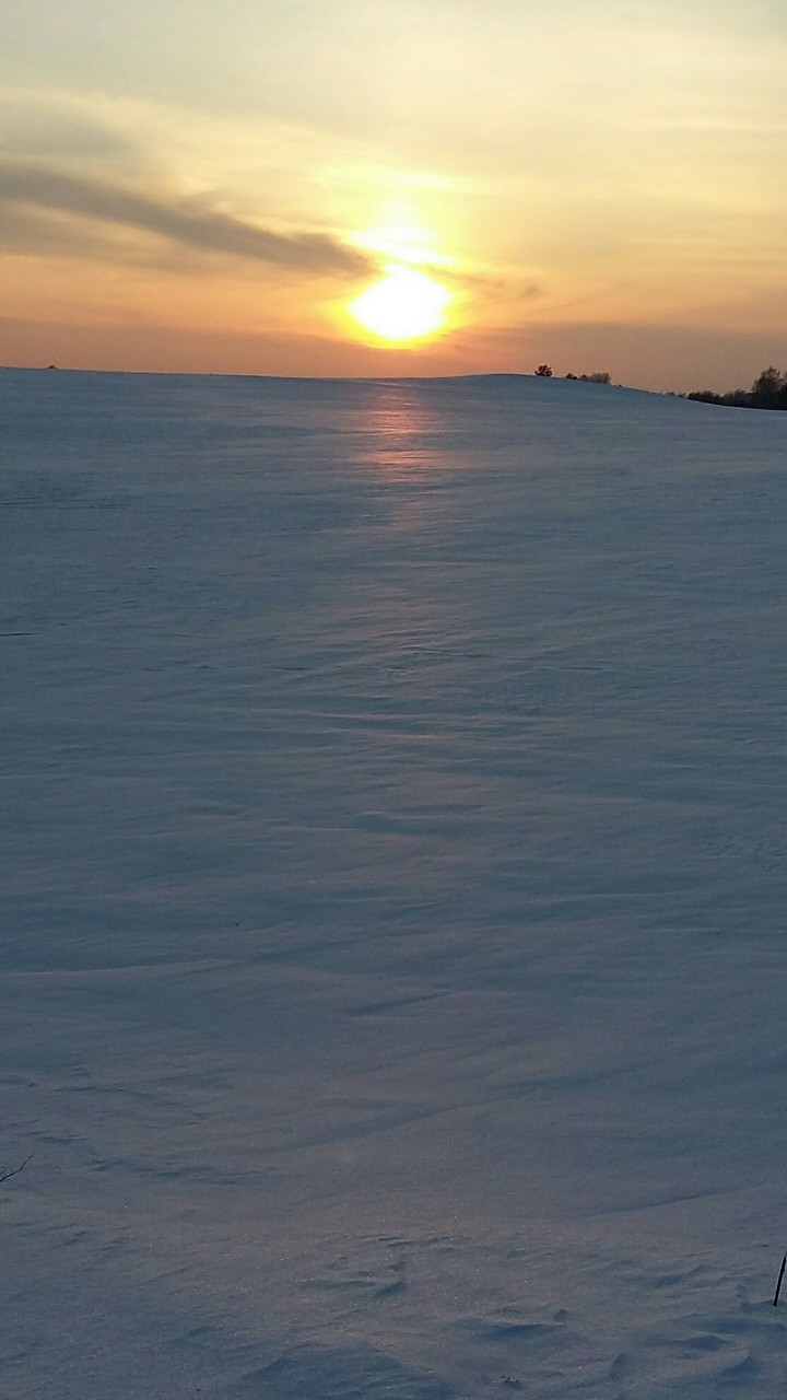 Закат на снегу