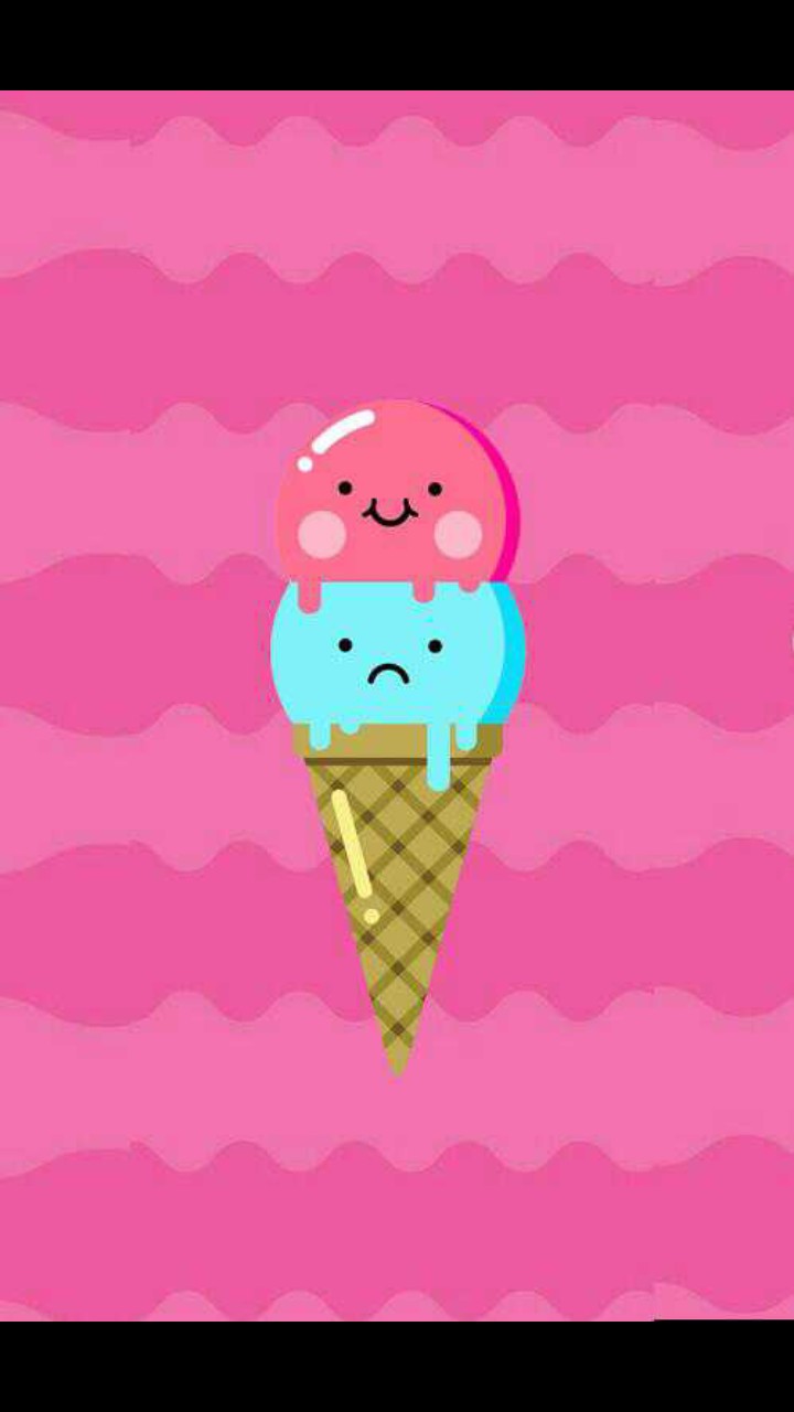 sad & happy scoops of ice cream