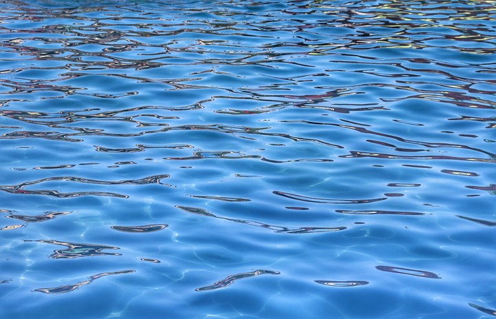 The wavy blue waters