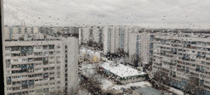 Дождь зимой.