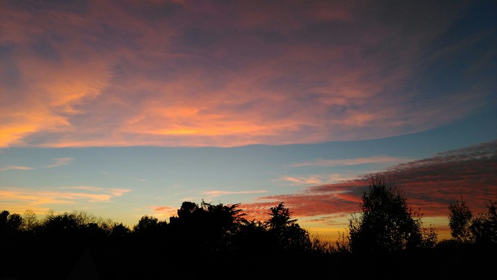 Sunset on cloud