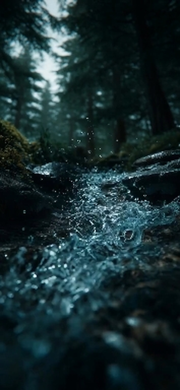 Waterfalls and tree
