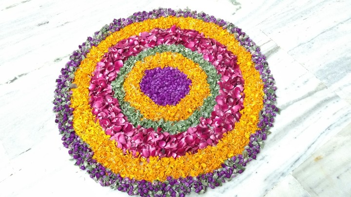 flowers rangoli