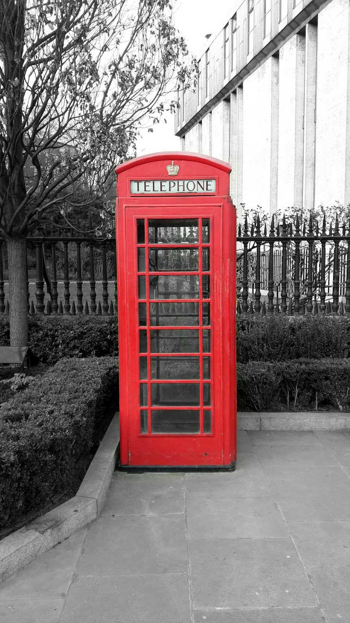 just a telephone cabin in london