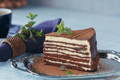 Chocolate - cream cake.