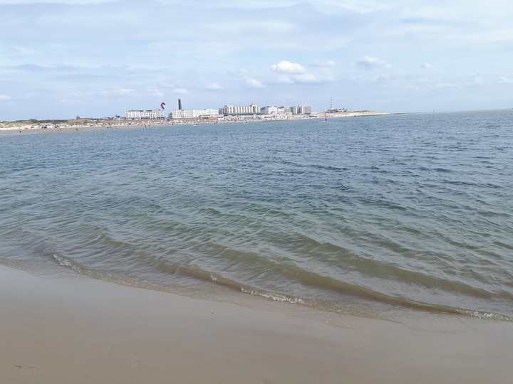 Borkum aus von den Seehundbänken aus fotografiert