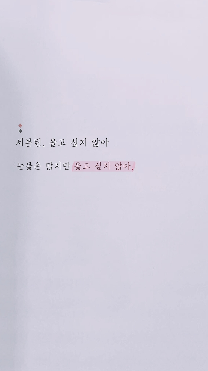 세븐틴 울고 싶지 않아