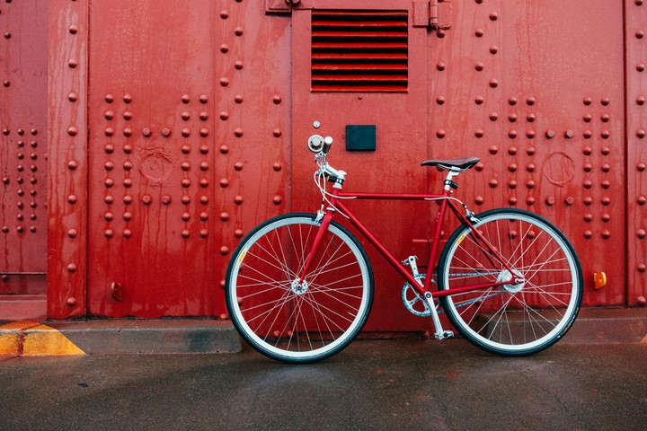 Red bicycle