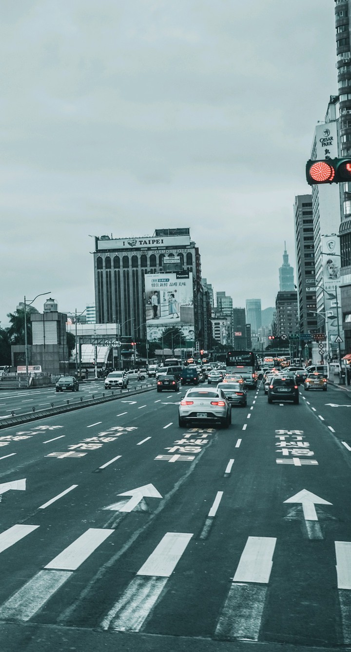 crossing the road