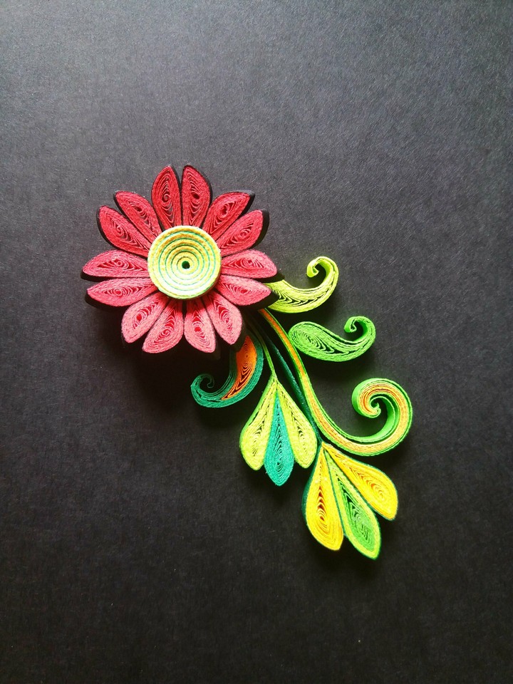 Quilled floral arrangement