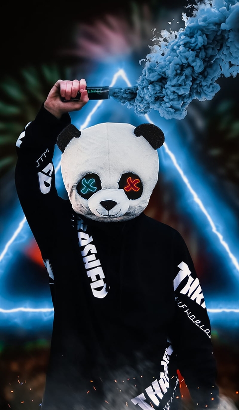 Panda mask man