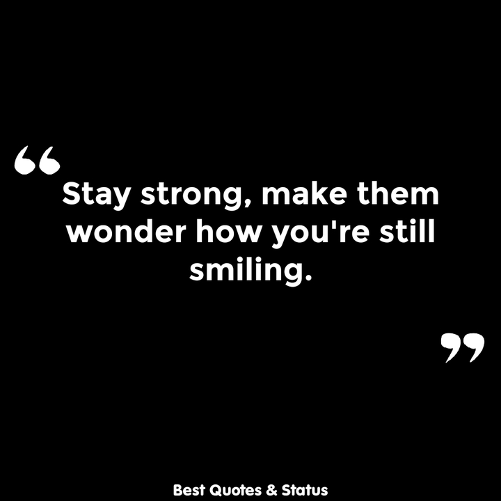 be strong
