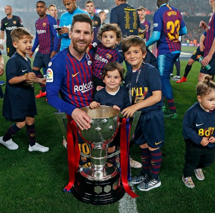 messi with kids