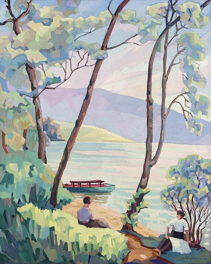 Evening on the banks of the Doubs