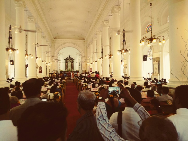 Inside the church