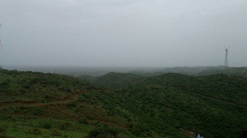 Hills and Windmill