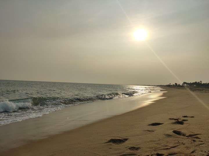 Sea on evening