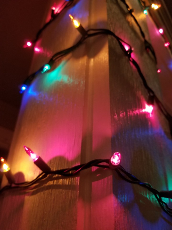 Christmas lights colorful