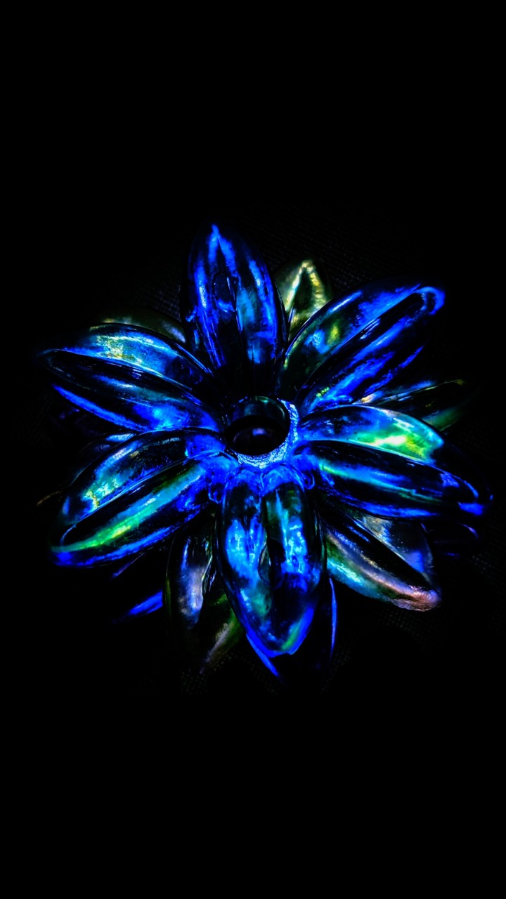Crystal flower in dark