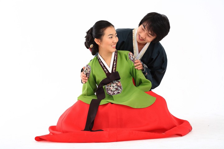 Couple in Korean Dress I