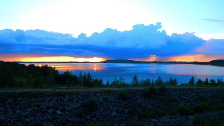 Sunset in blue