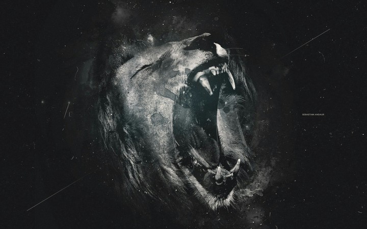 a roaring Lion