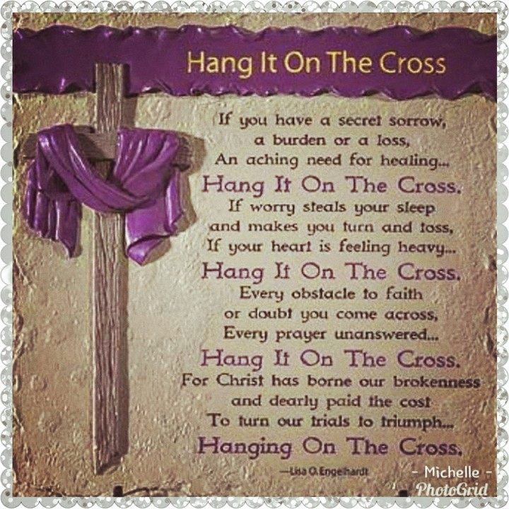 hang it on the cross