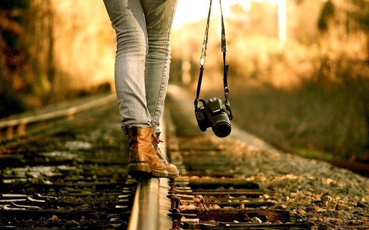 Walking on track