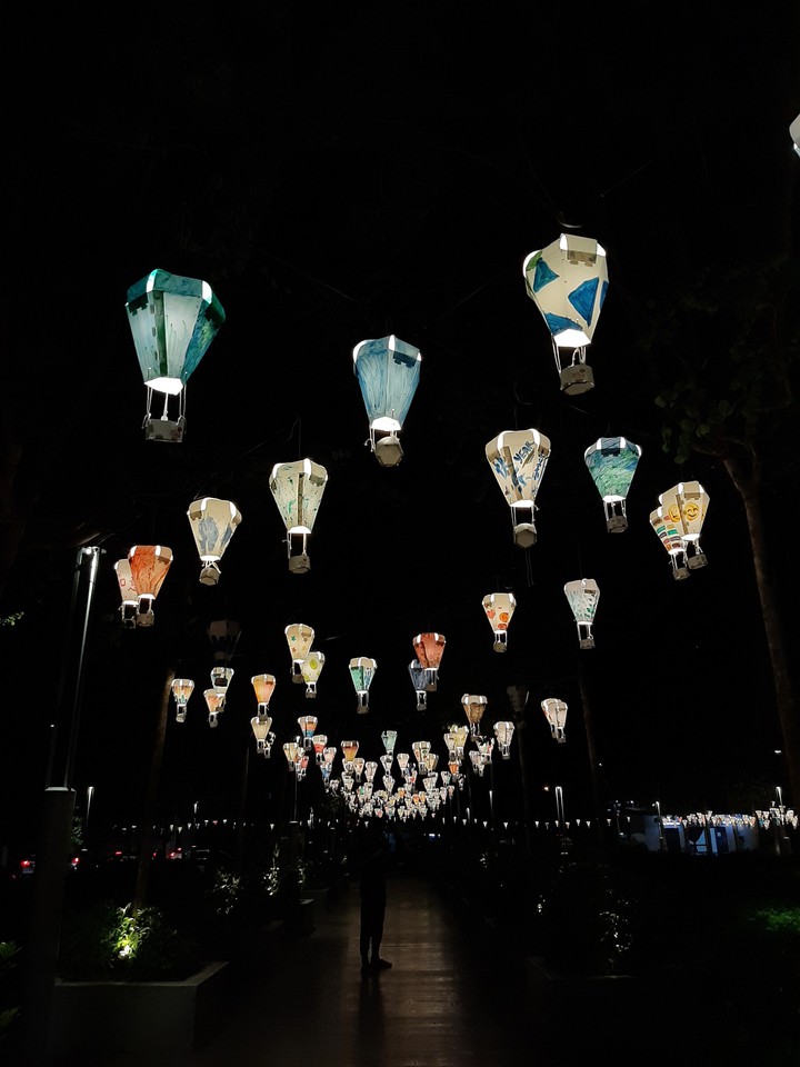 Lanterns in the night